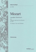 Mozart: Laudate Dominum - Vesperae solennes de confessore KV 339 - Klavierauszug