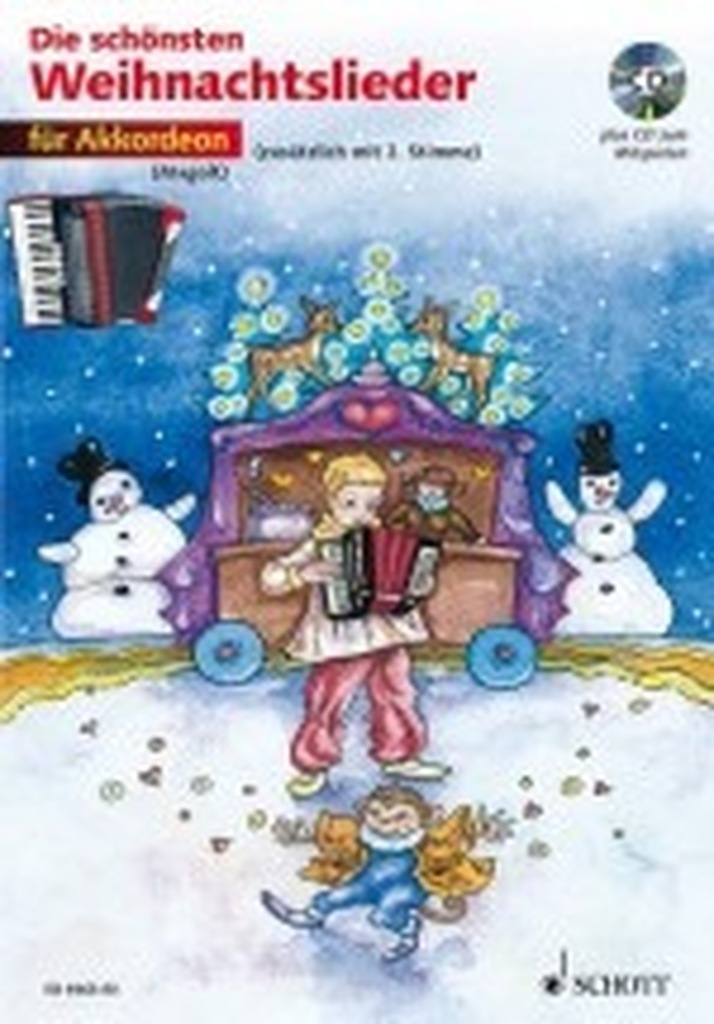 Die schönsten Weihnachtslieder für 1-2 Akkordeons, sehr leicht bearbeitet - Buch mit CD