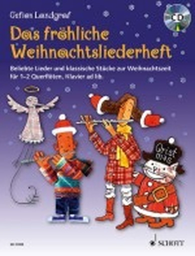 Das fröhliche Weihnachtsliederheft für 1-2 Flöten, Klavier ad lib - Buch mit CD
