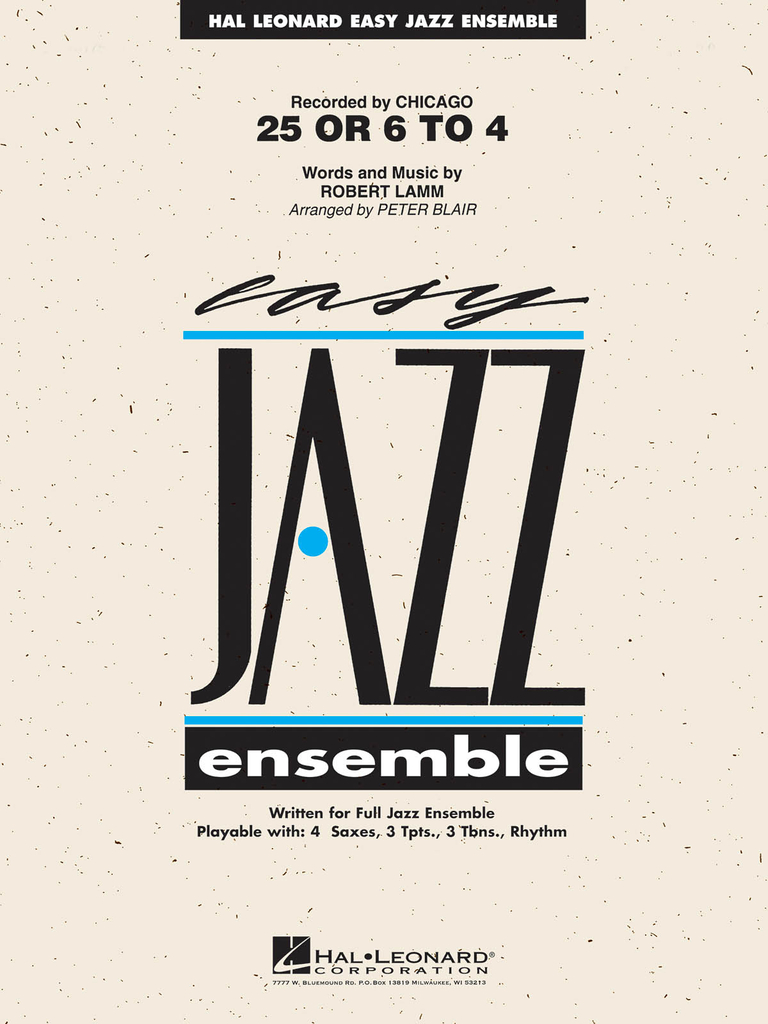 25 or 6 to 5 - Easy Jazz Ensemble Series