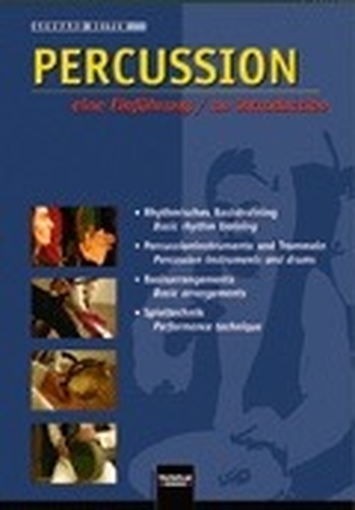 Percussion - Eine Einführung, Lehr-DVD. Reiter gibt ausführliche Erläuterungen zu Percussioninstrumenten und deren Spielanleitung. Die DVD enthält einfache Übungen und Arrangements für Schülergruppen
