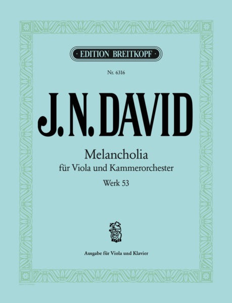 Melancholia, für Viola und Streichorchester Wk 53 - Klavierauszug
