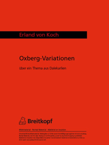 Oxberg-Variationen - Studienpartitur