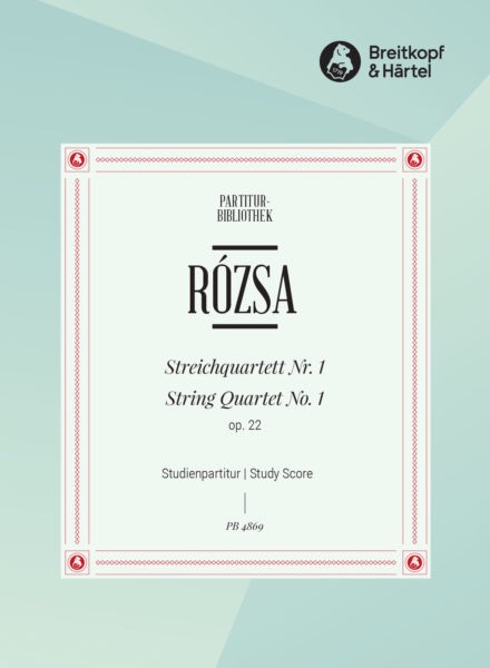 Streichquartett Nr 1 op 22 - Studienpartitur