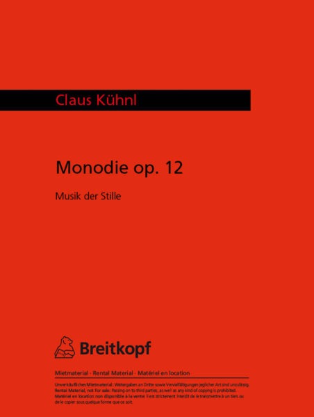 Monodie / Musik der Stille op 12 - Partitur