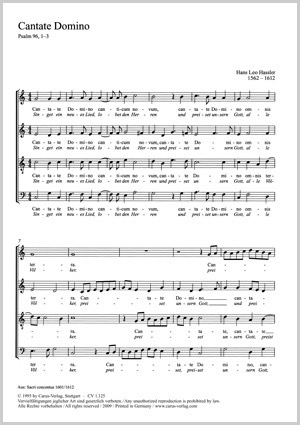 Cantate Domino / Singet dem Herrn - in C