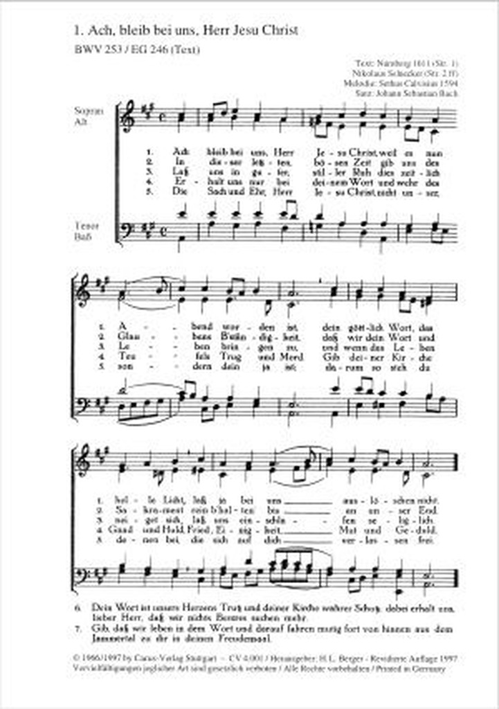 Choralsätze 1, 21 Kirchenlieder in vierstimmigen Sätzen - Chorbuch