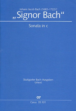 Signor\" Bach, Sonate in Cm - Partitur, mit zwei Stimmen, 20 Seiten, DIN A4, kartoniert