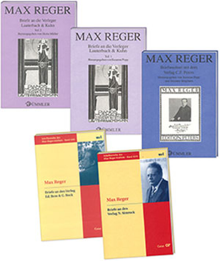 Max Reger, Briefe an die Verleger, 5 Bände - Chorleiterpaket mit Noten mit CD