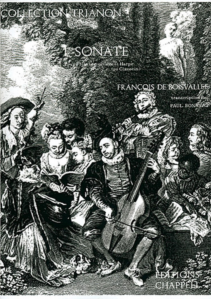 1-re Sonate, pour flute et harpe ou clavecin, Flute and Harp