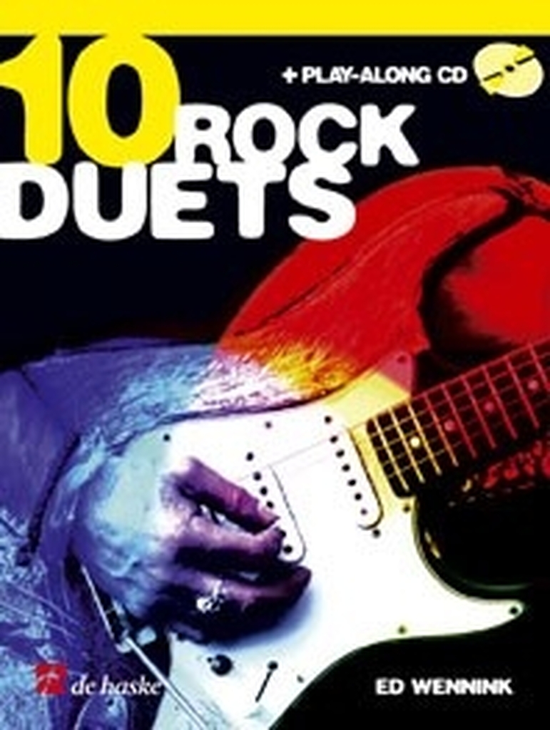 10 Rock Duets, Voor elektrisch of akoestisch gitaar met een optio, Buch mit CD