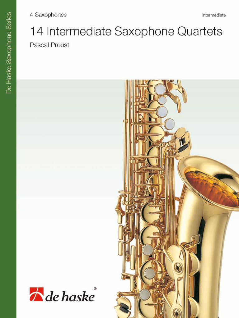 14 Intermediate Saxophone Quartets - Partitur mit Stimmen, 4 gleich gestimmte Saxophone