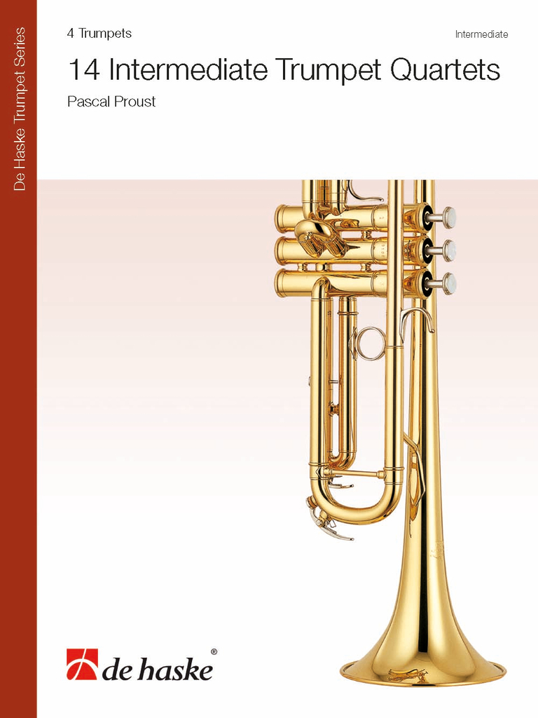 14 Intermediate Trumpet Quartets - Partitur mit Stimmen, 4 Trompeten
