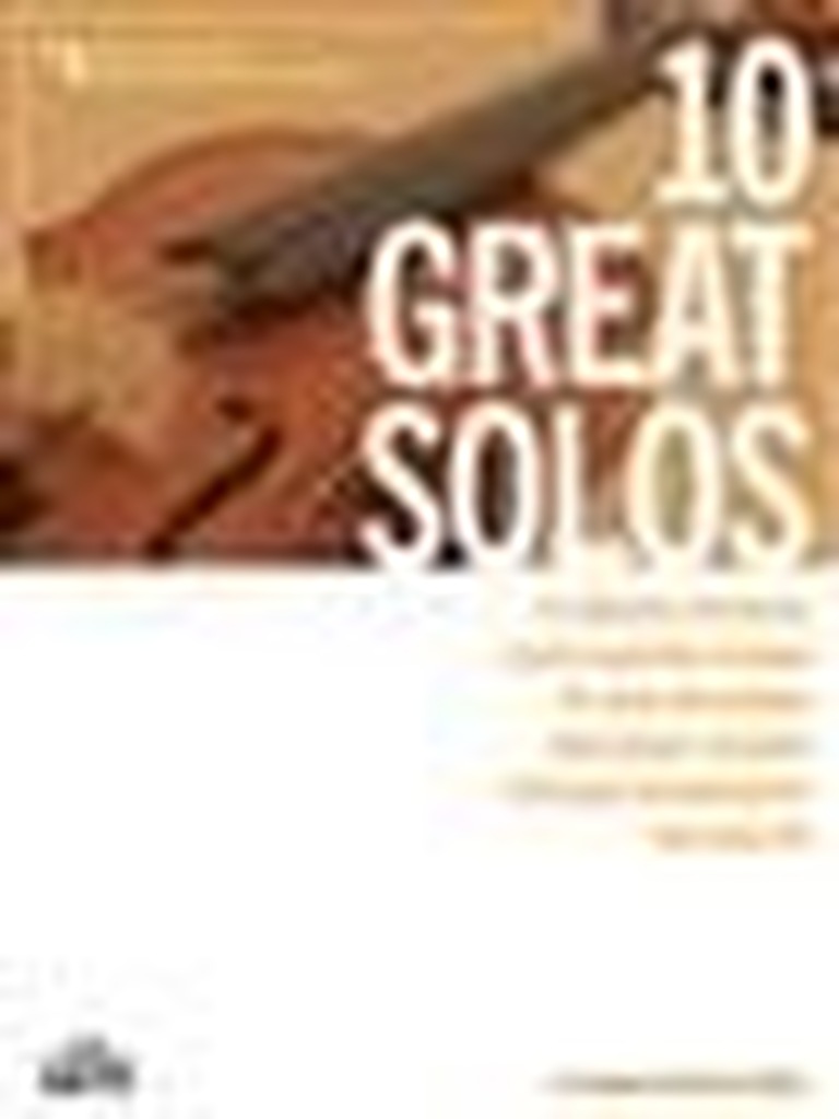10 Great Solos - Violin, A collection of favourite melodies specially arranged for early-intermediate violin players - Buch mit CD, Violine und Klavier