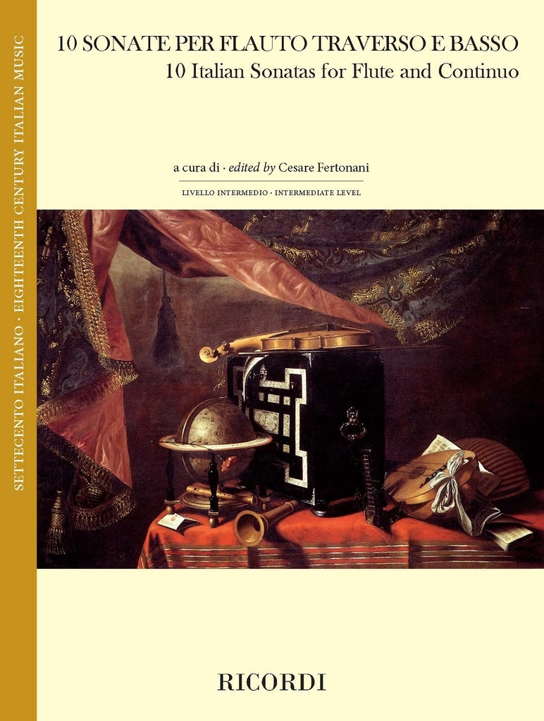 10 Sonate per flauto traverso e basso, A cura di Cesare Fertonani, Buch mit Einzelstimmen, Flute and Bass