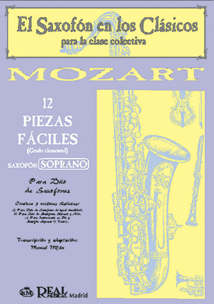 12 Piezas Fáciles, Grado Elemental, Soprano Sax
