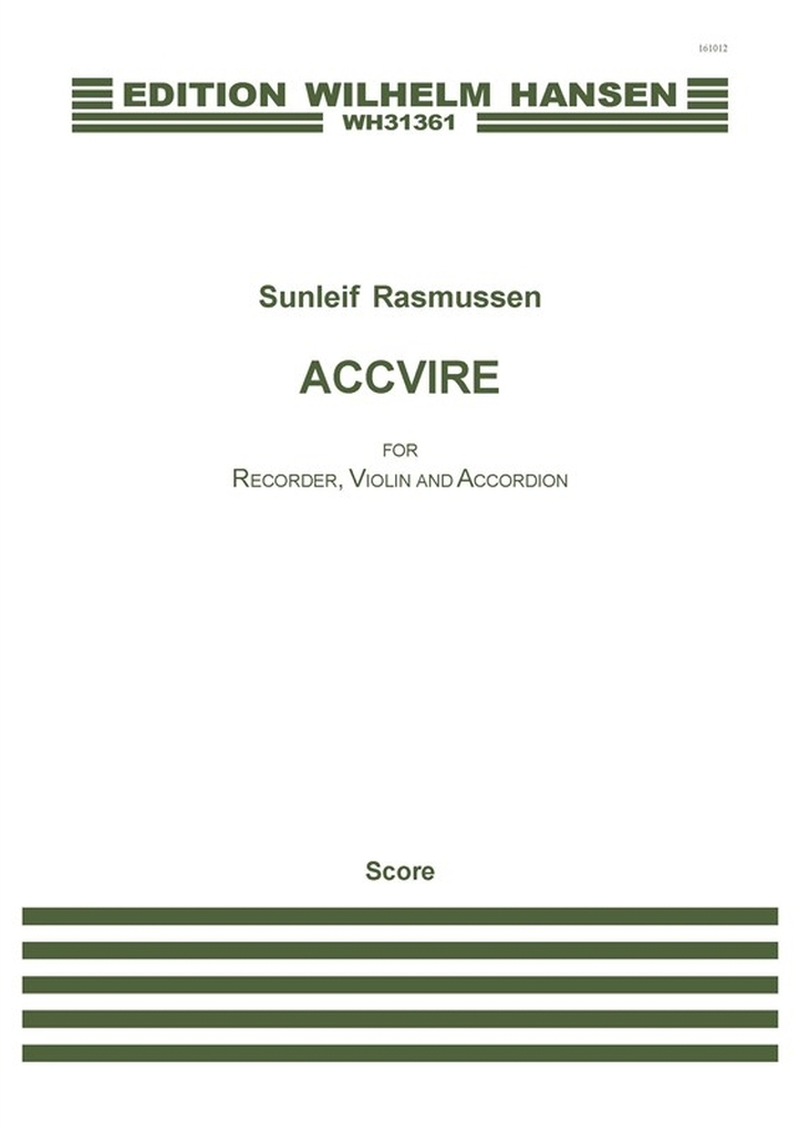 Accvire, Partitur, Recorder, Violin and Accordion