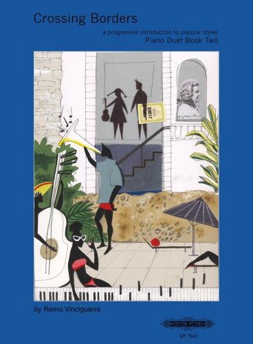  Crossing Borders for Piano Duet, Book 2 - A Progressive Introduction to Popular Styles Einführung in das Pop- & Jazz-Pianospiel vierhändig. Band 2