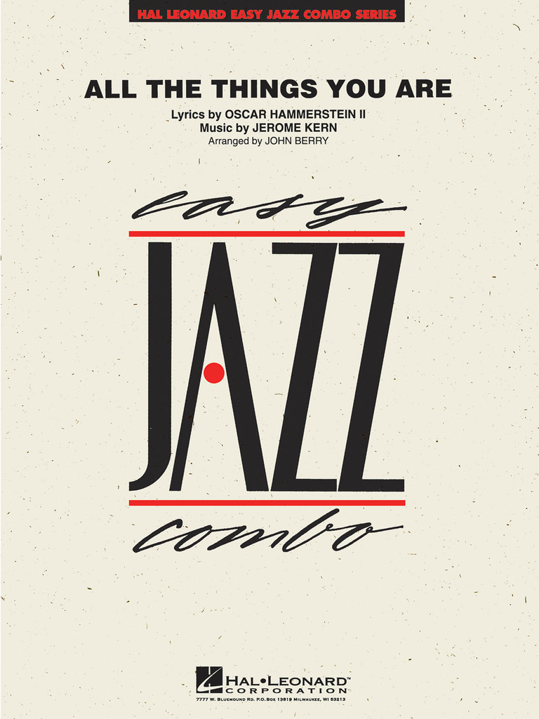 All the things you are - Wonderful standard tune by Jerome Kern - Partitur + Stimmen