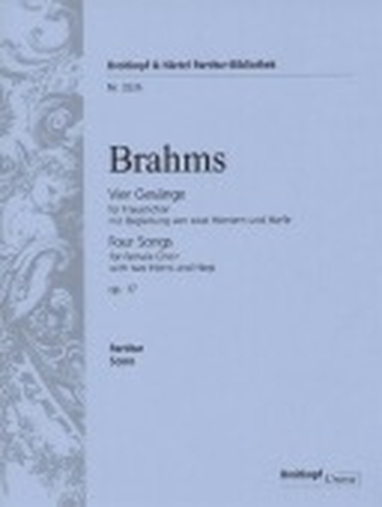 Brahms: 4 Gesänge op 17 - Partitur