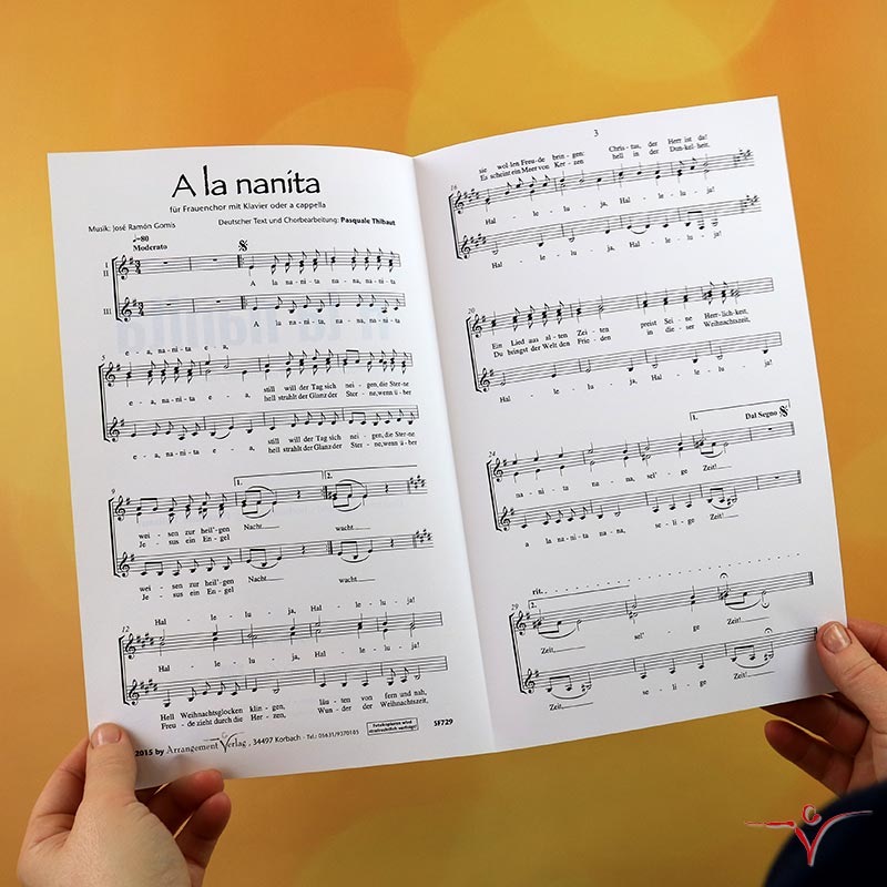 A la nanita - Klavierpartitur nur in Verbindung mit Chorstimmen lieferbar