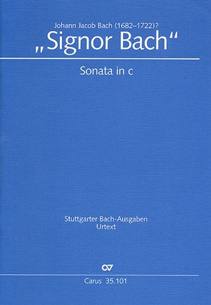 Signor" Bach, Sonate in Cm - Partitur, mit zwei Stimmen, DIN A4, ohne Umschlag