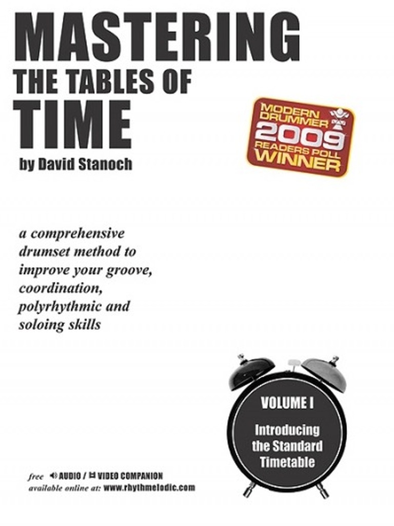 Mastering the Tables of Time: Introducing the Standard Timetable - A Comprehensive Drumset Method to Improve Your Groove, Coordination, Polyrhythmic, and Soloing Skills