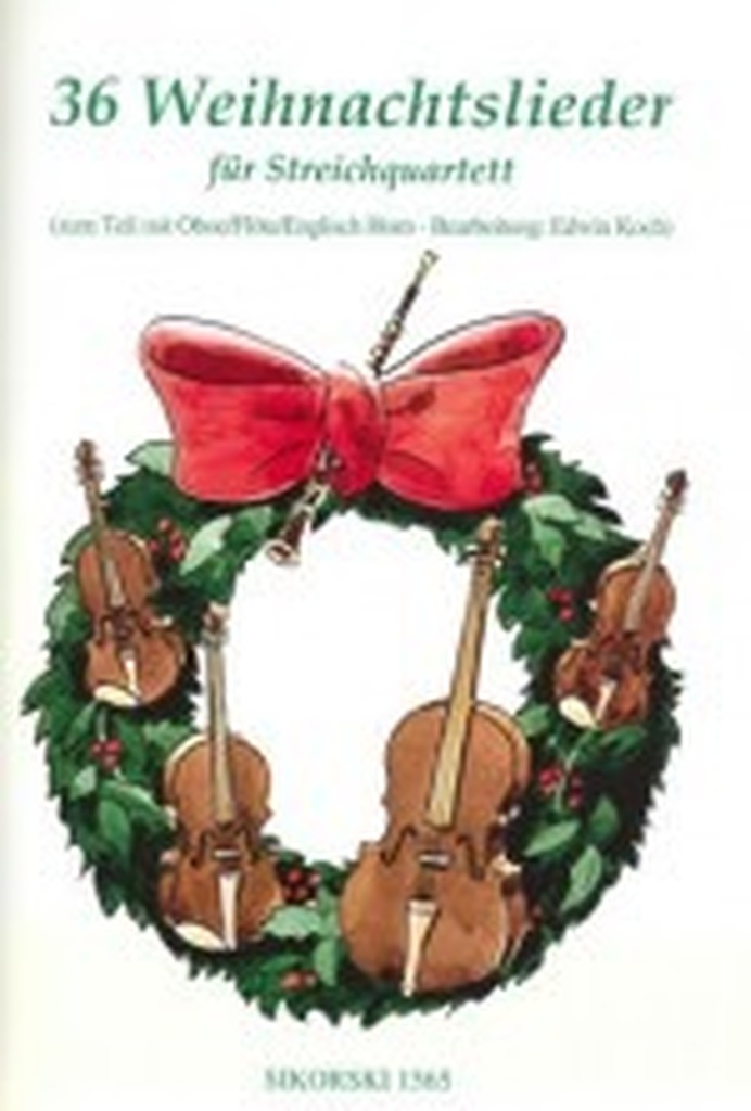 36 Weihnachtslieder für Streichquartett